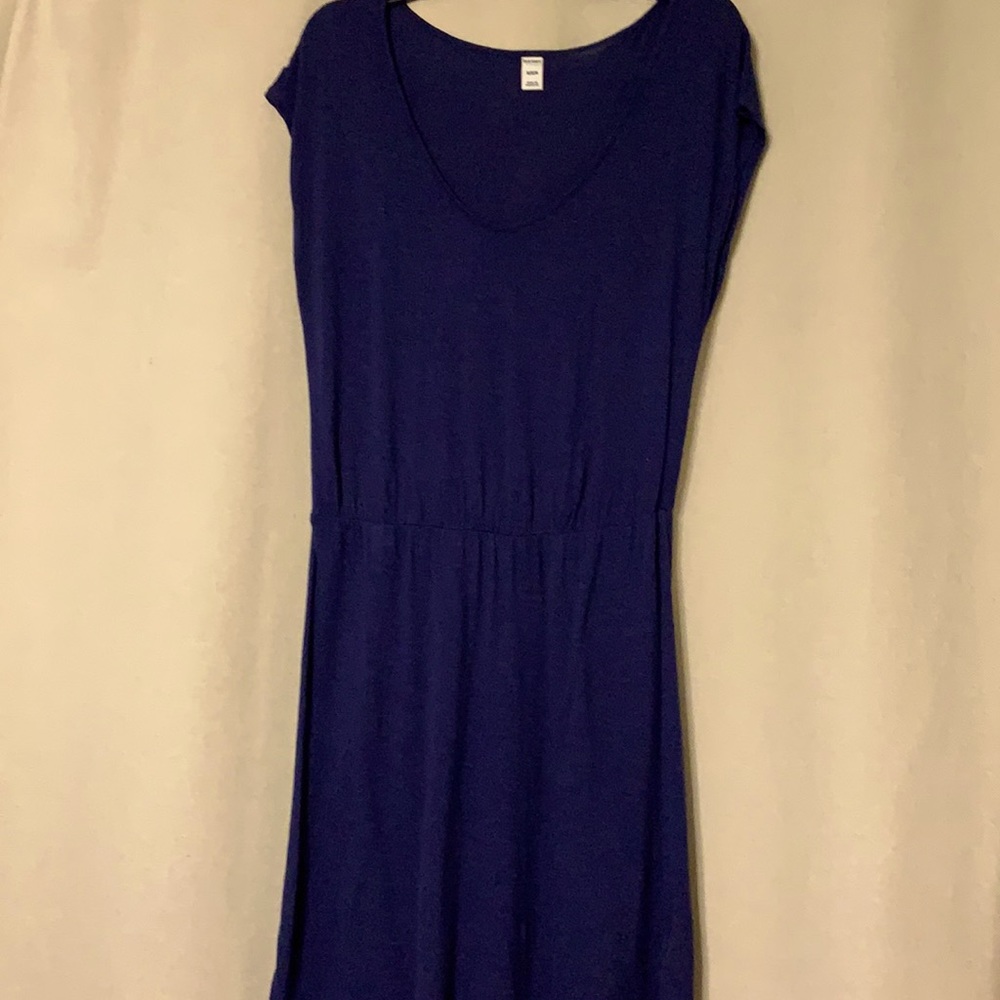 Navy Scoop Neck T Shirt Dress